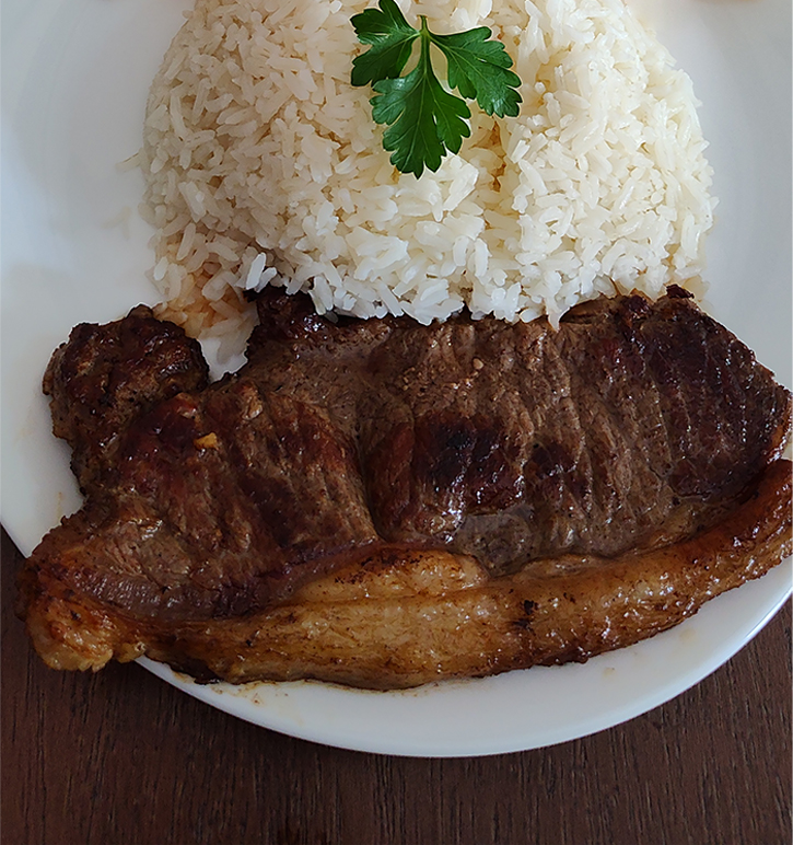Prato de contra filé Cozinha da chácara